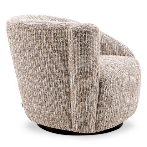 Beige Asymmetrical Swivel Chair Colin | Eichholtz Miami