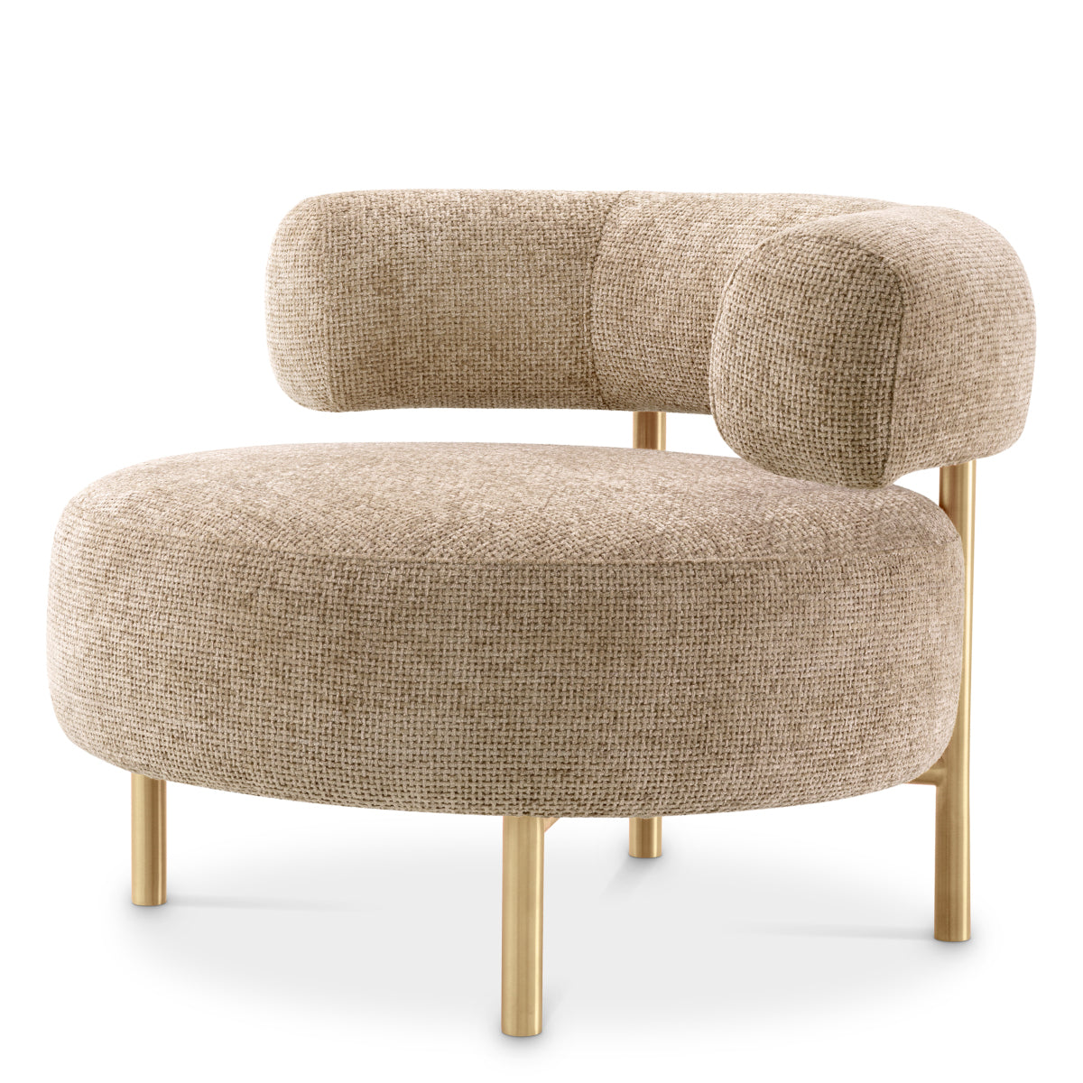 Curved Modern Lounge Chair Thompson | Eichholtz Miami