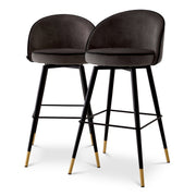 Curved Back Bar Stools Set (2) Cooper | Eichholtz Miami