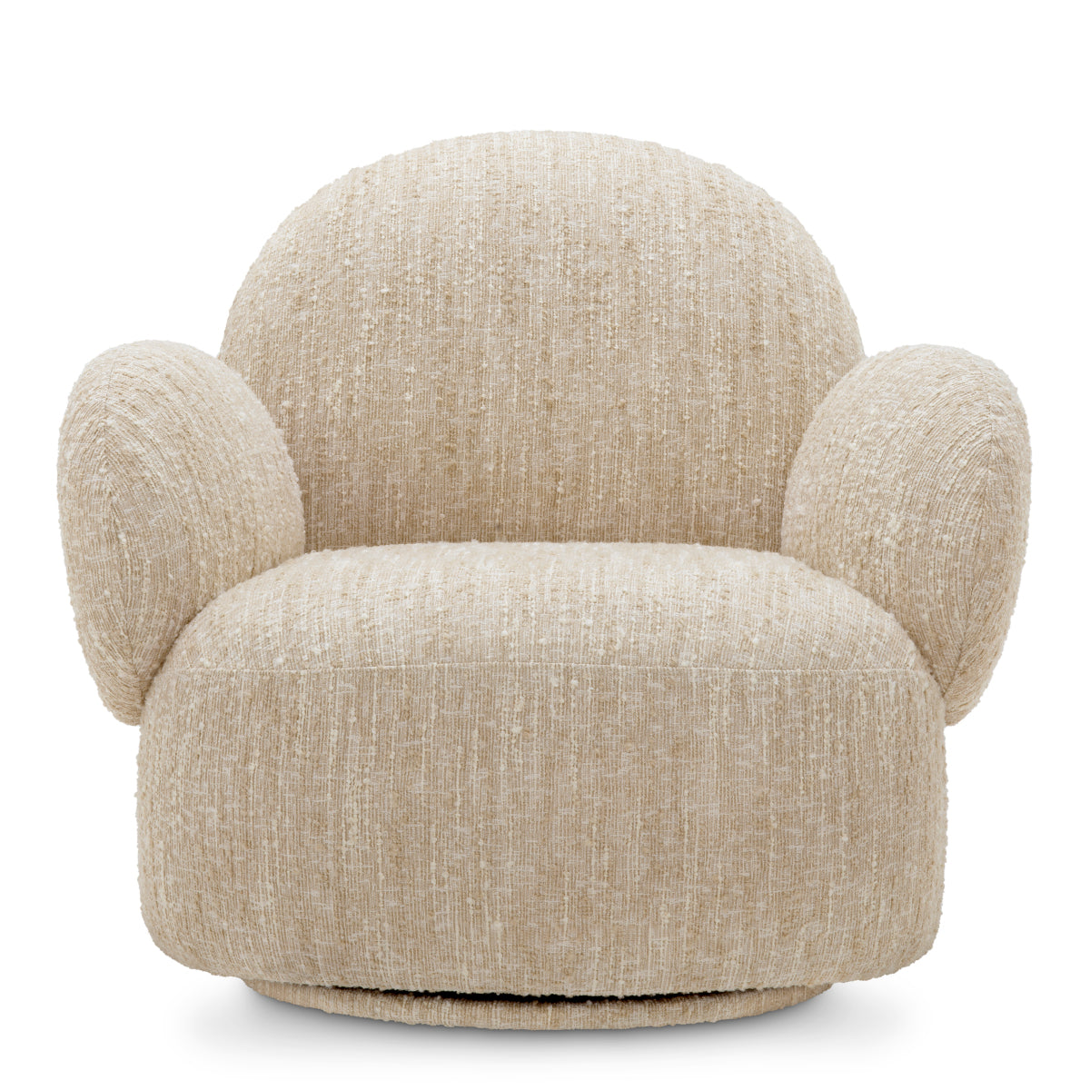 Boucle Cream Swivel Chair Madrone | Eichholtz Miami