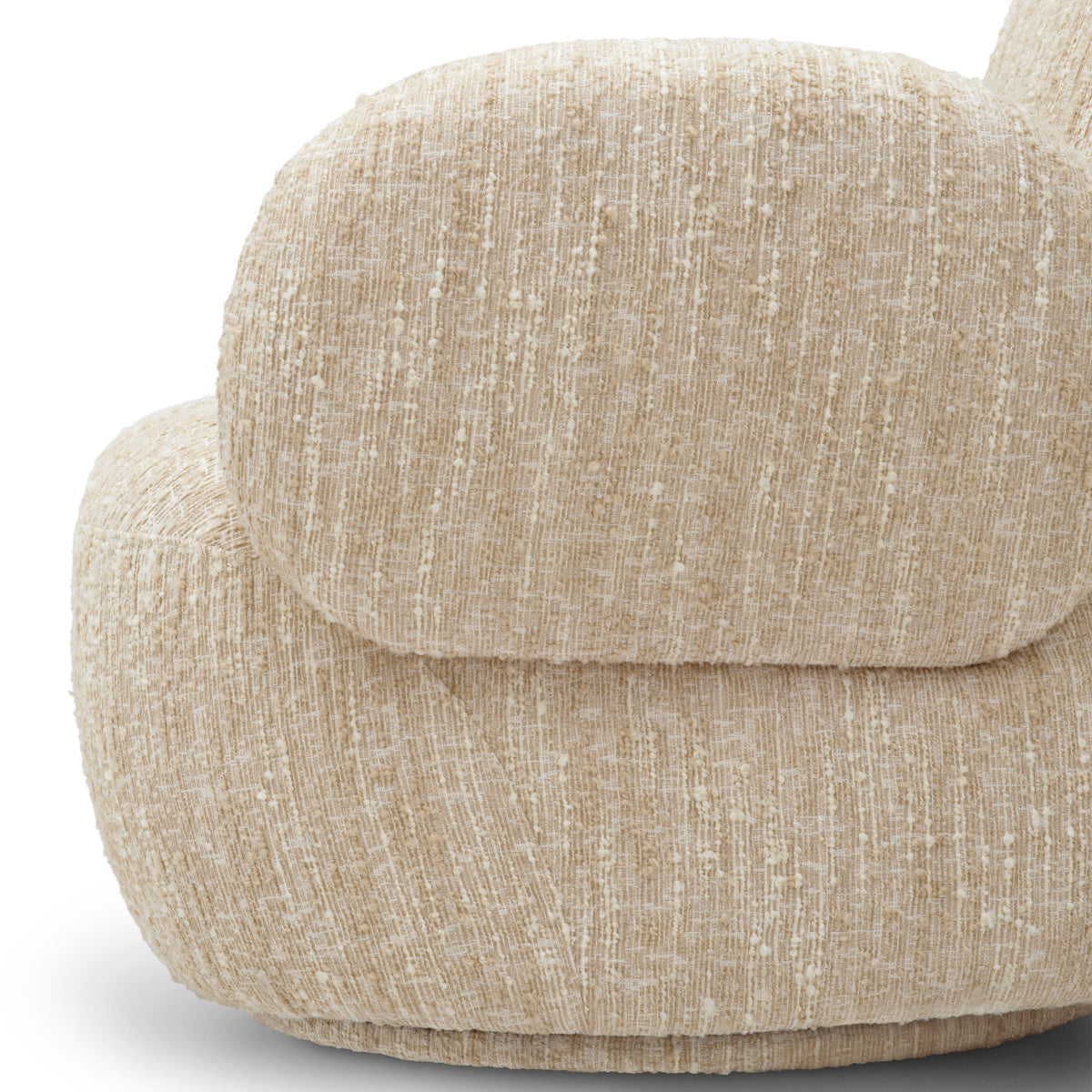 Boucle Cream Swivel Chair Madrone | Eichholtz Miami
