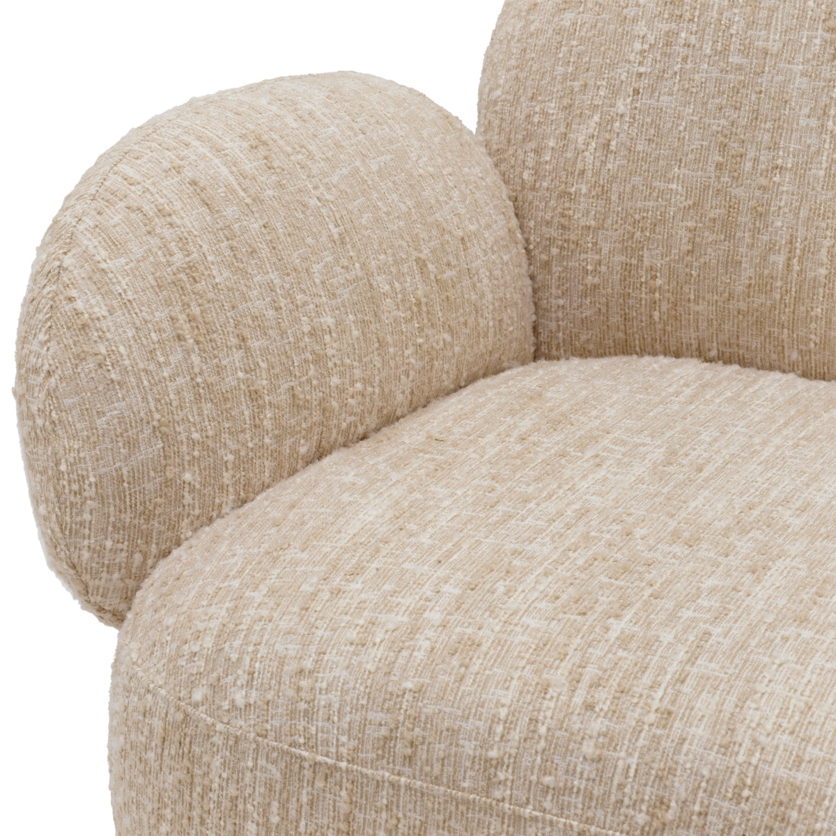 Boucle Cream Swivel Chair Madrone | Eichholtz Miami