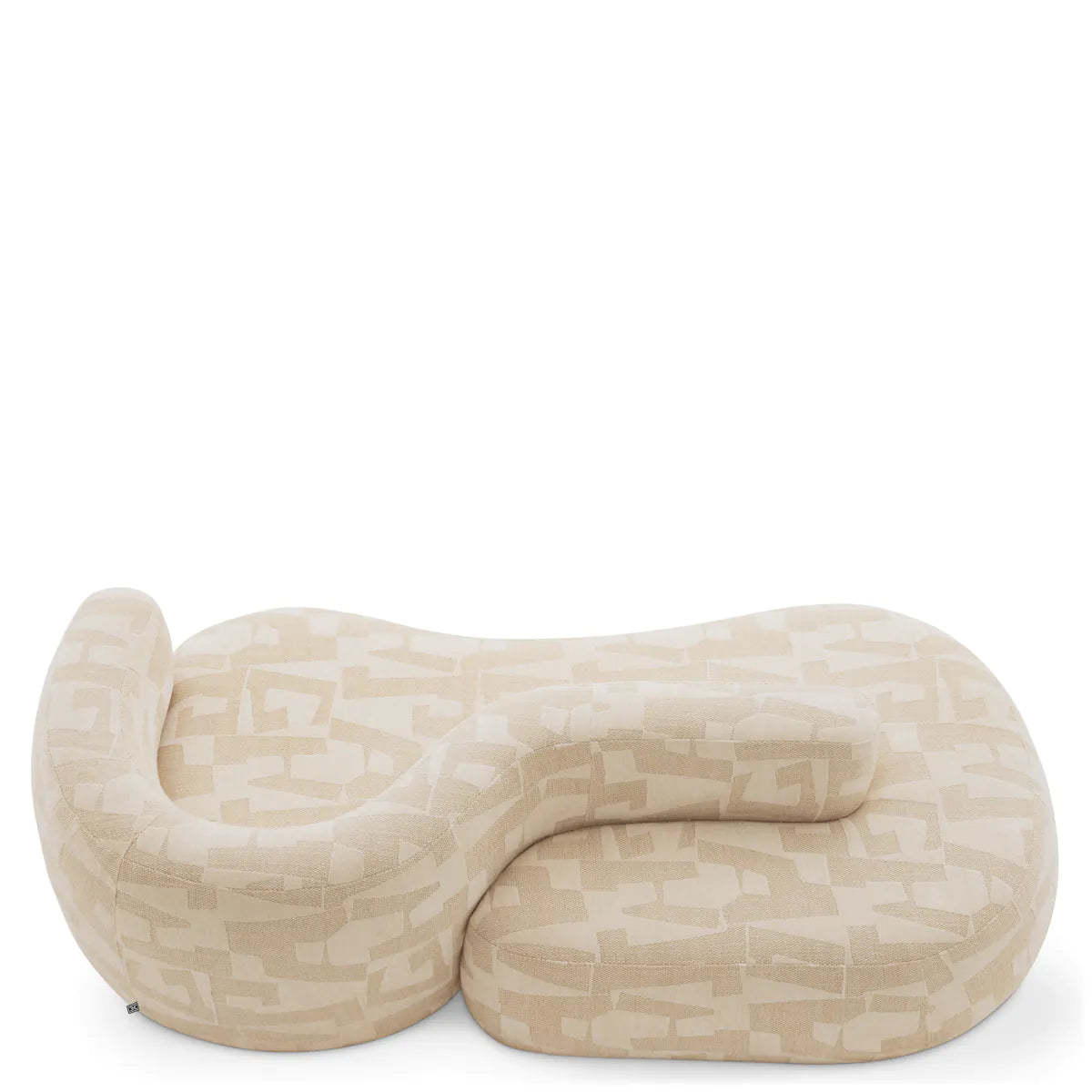 Geometric Pattern Curved Sofa Julita