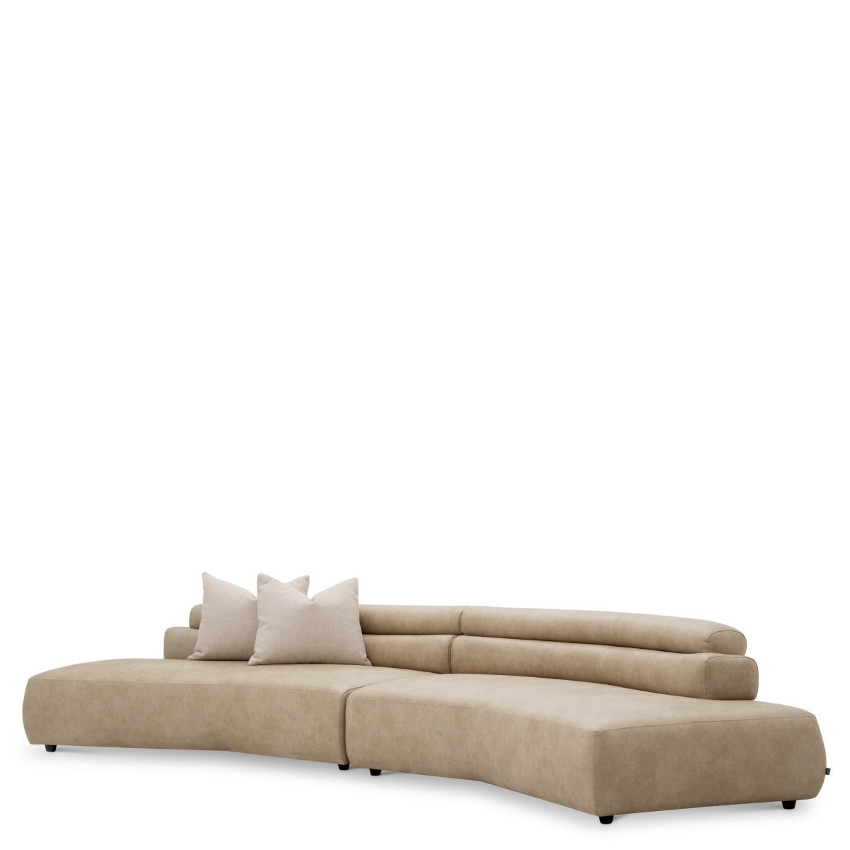 Beige Leather Sofa Marvella | Eichholtz Miami