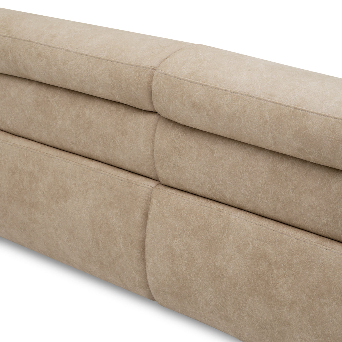 Beige Leather Sofa Marvella | Eichholtz Miami