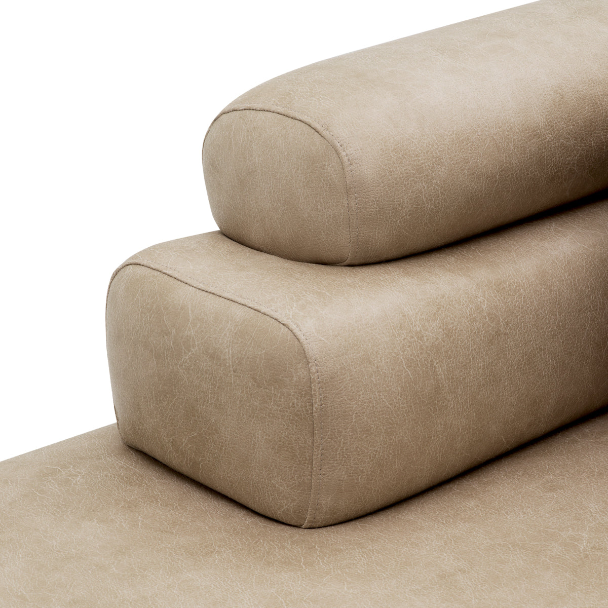 Beige Leather Sofa Marvella | Eichholtz Miami