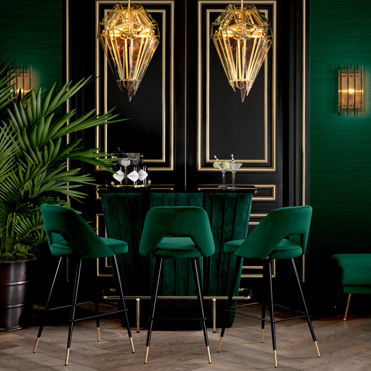Upholstered Bar Stool Avorio | Eichholtz Miami
