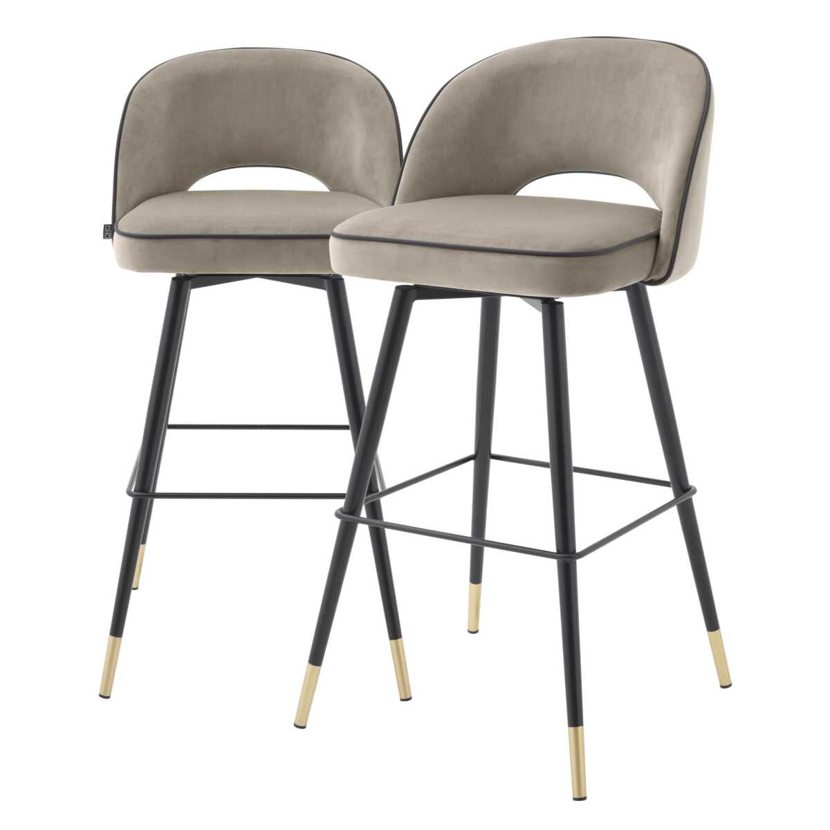Black-Legged Bar Stools (2) Cliff | Eichholtz Miami