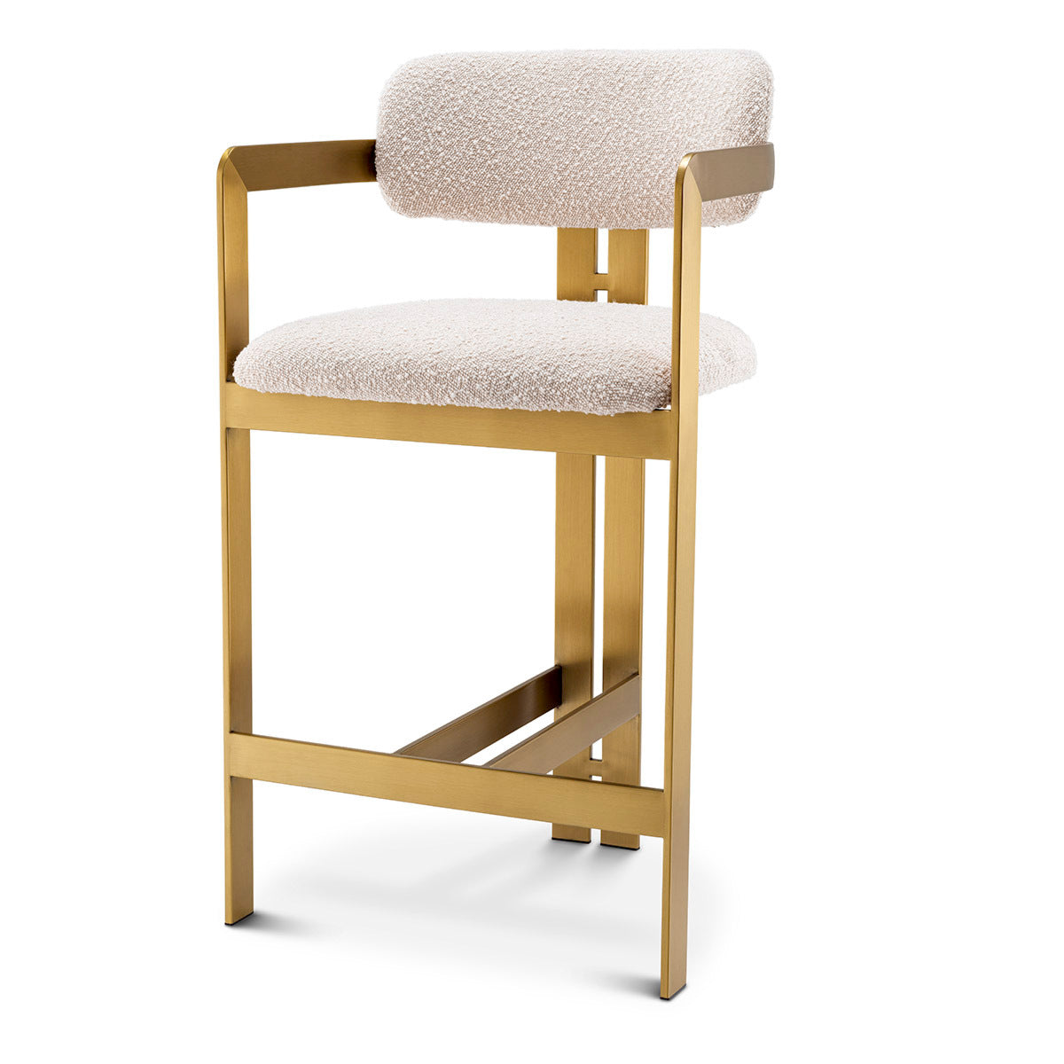 Rounded Back Boucle Counter Stool Donato | Eichholtz Miami