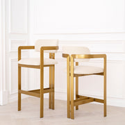 Rounded Back Boucle Counter Stool Donato | Eichholtz Miami