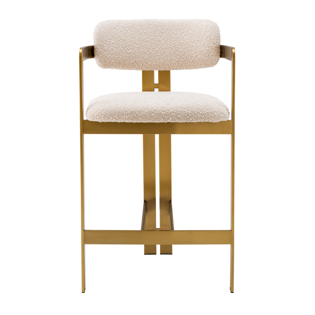Rounded Back Boucle Counter Stool Donato | Eichholtz Miami