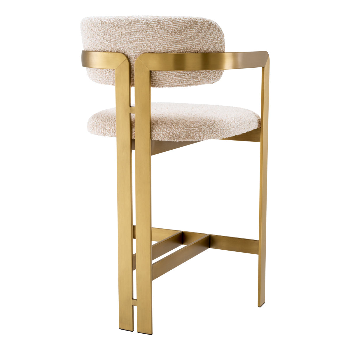 Rounded Back Boucle Counter Stool Donato | Eichholtz Miami