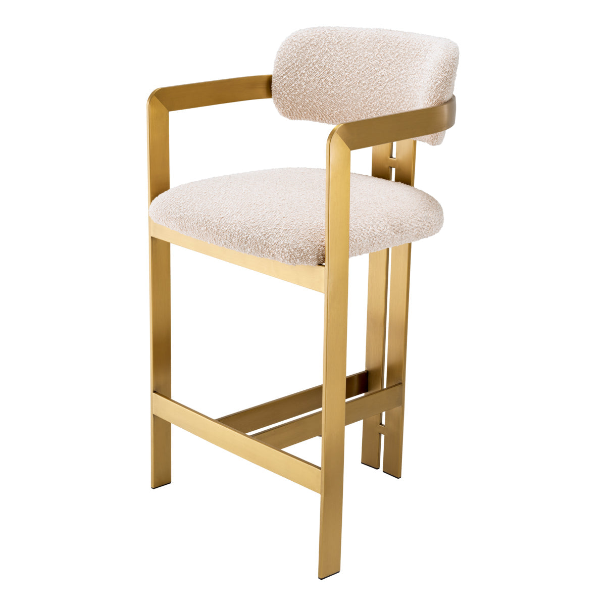 Rounded Back Boucle Counter Stool Donato | Eichholtz Miami