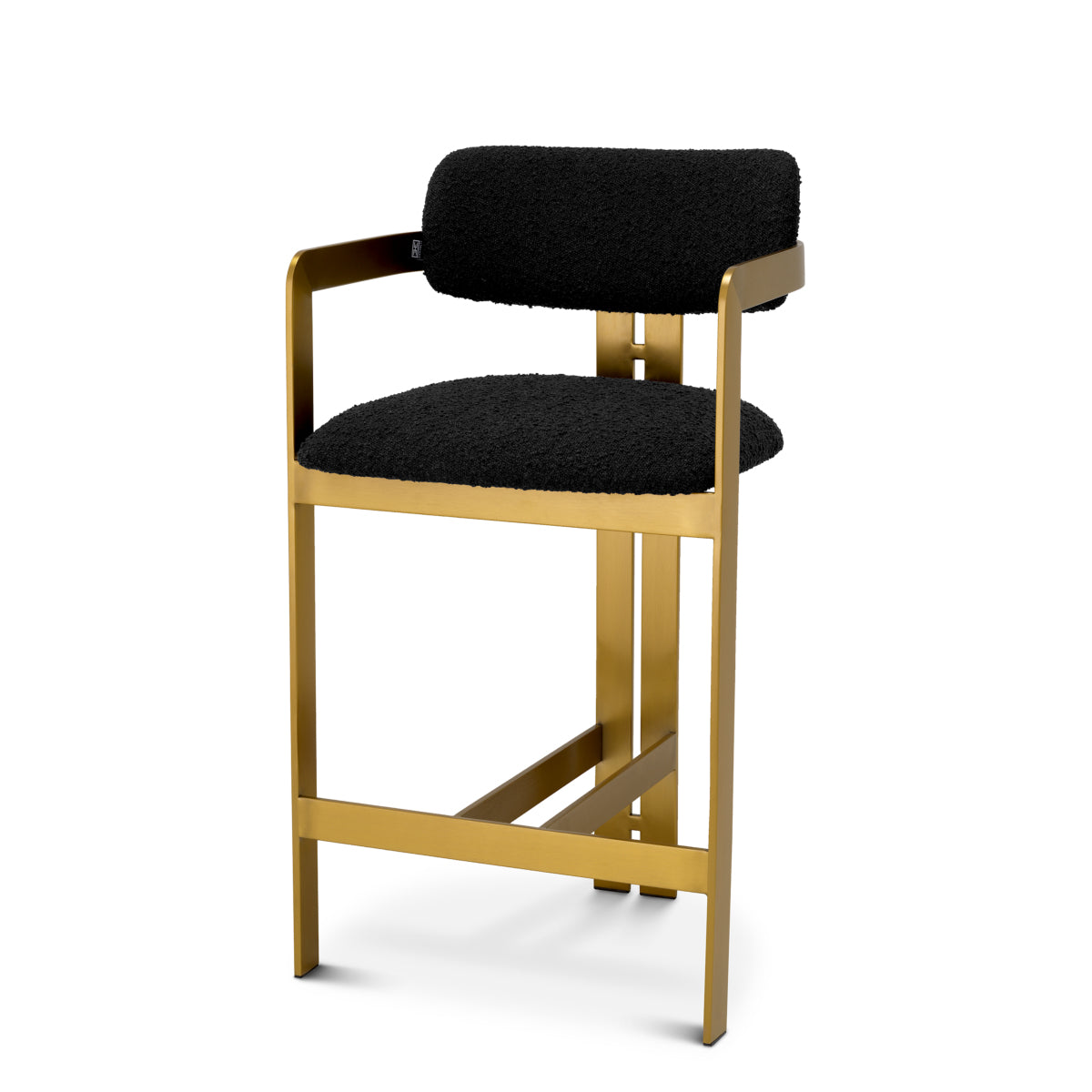 Rounded Back Boucle Counter Stool Donato | Eichholtz Miami
