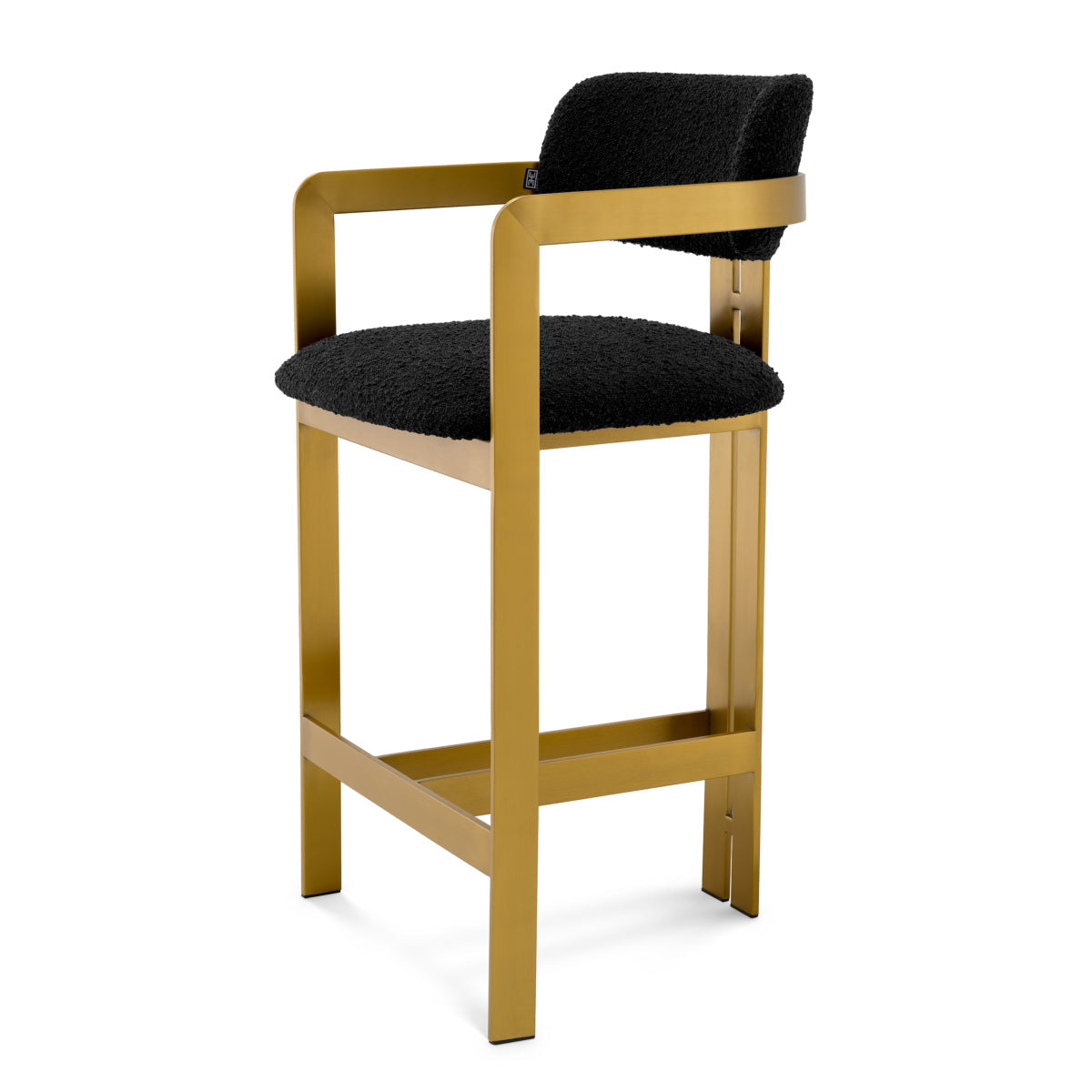 Rounded Back Boucle Counter Stool Donato | Eichholtz Miami
