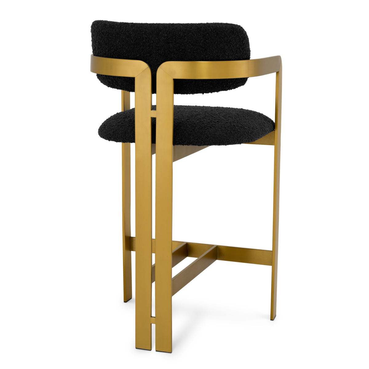 Rounded Back Boucle Counter Stool Donato | Eichholtz Miami