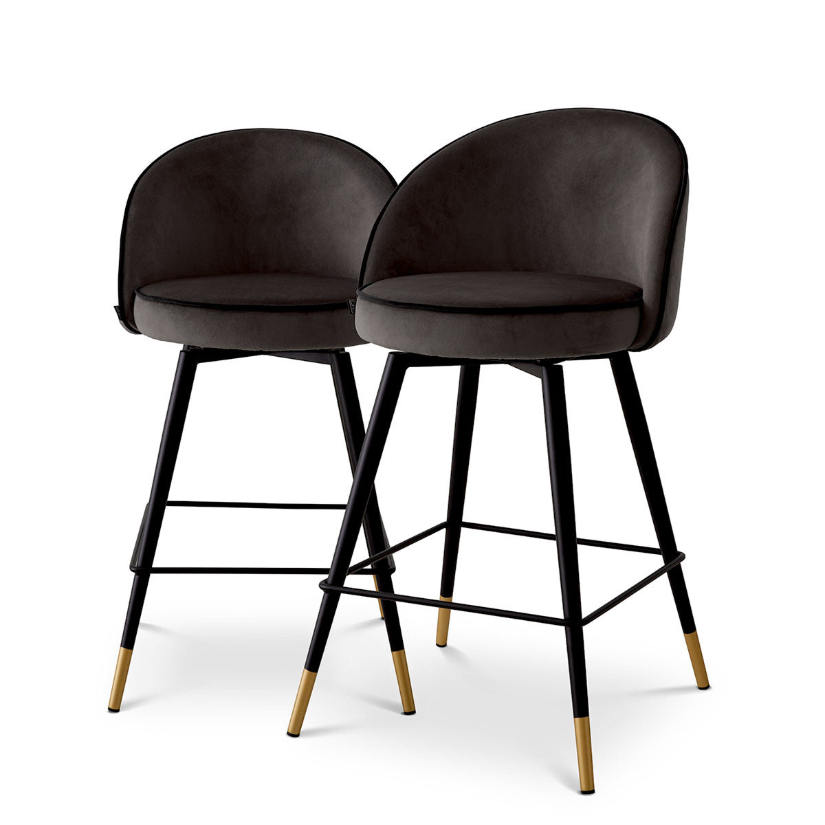 Curved Back Counter Stools Set (2) Cooper | Eichholtz Miami