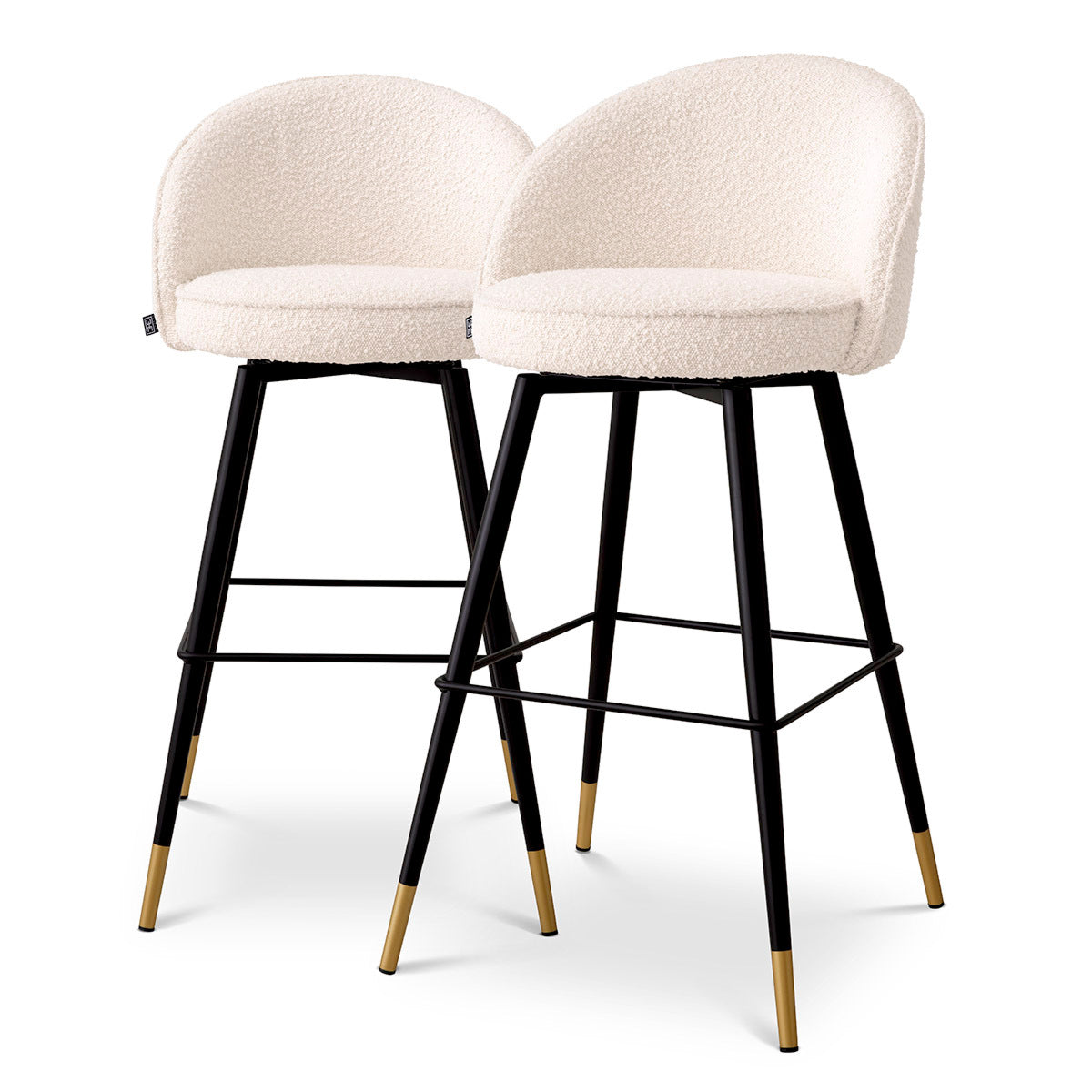 Curved Back Bar Stools Set (2) Cooper | Eichholtz Miami