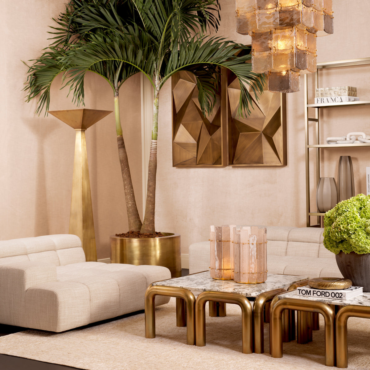 Grid-Tufted Modular Sofa Hunter
