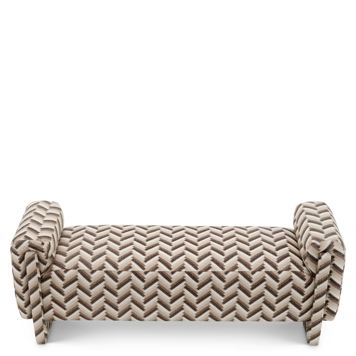 Chevron Brown Bench Del Vale | Eichholtz Miami