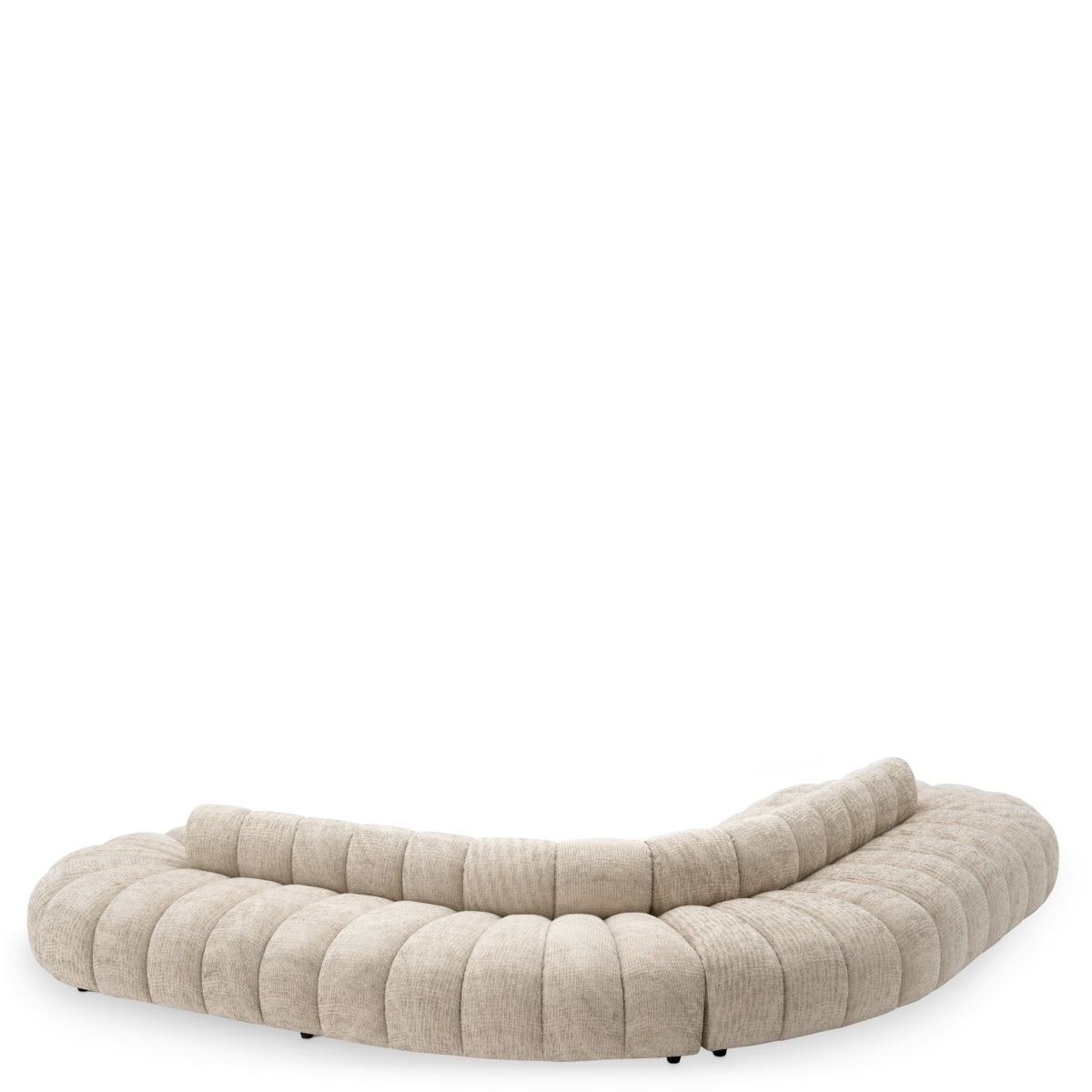 Beige Channeled Curved Sofa Alison | Eichholtz Miami
