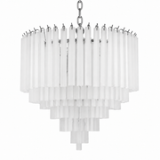 Nickel Frosted Glass Chandelier Nova