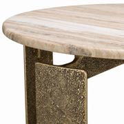 Round Marble Brass Dining Table Bodega