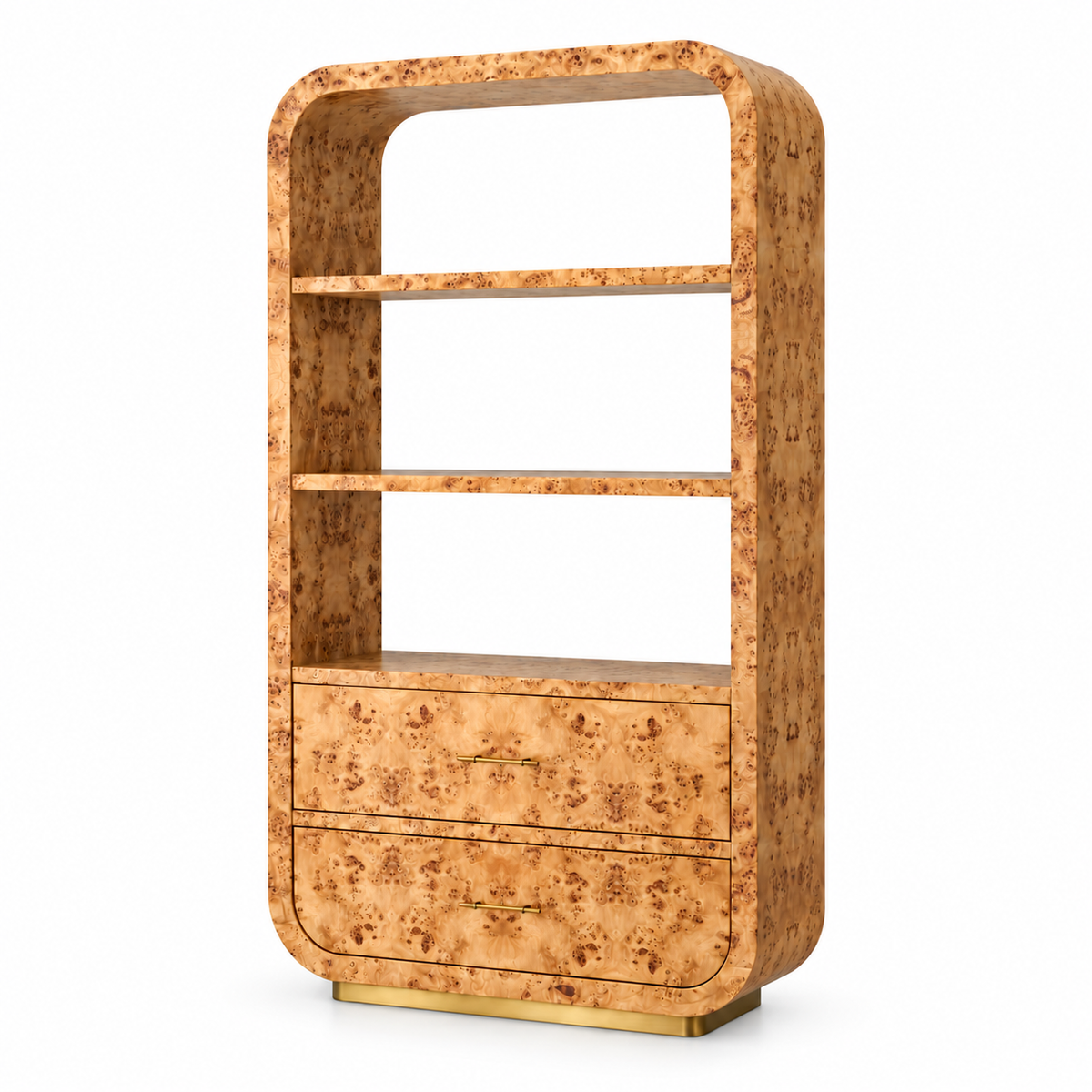 2-Drawer Wood Cabinet Quinton | Mappa Burl