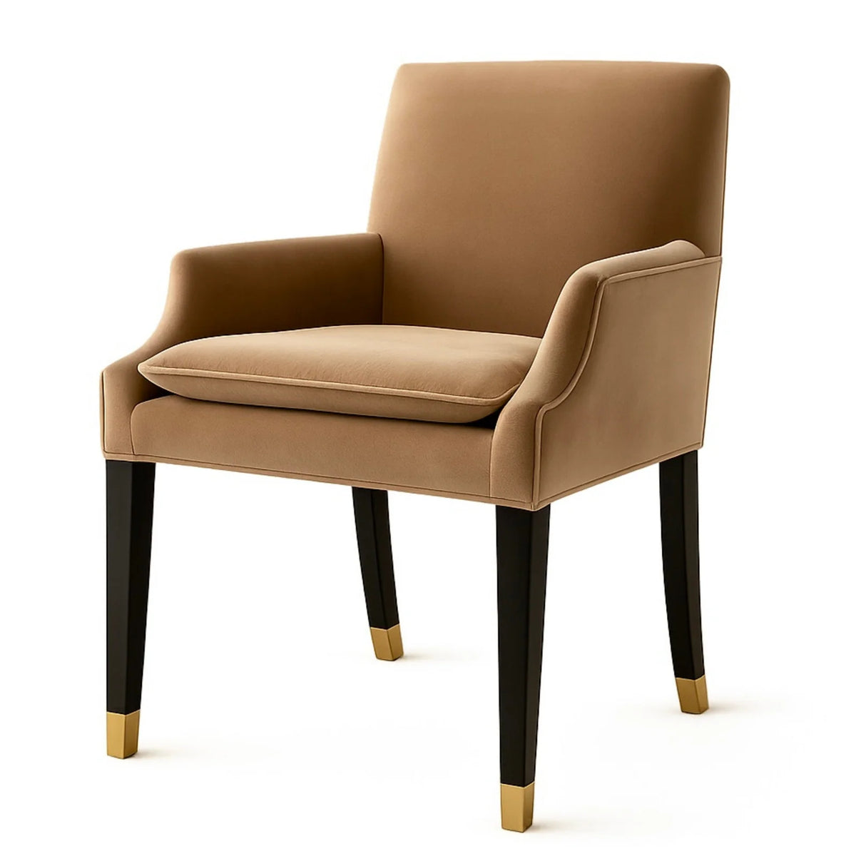 Brown Wool Dining Chair Clayton