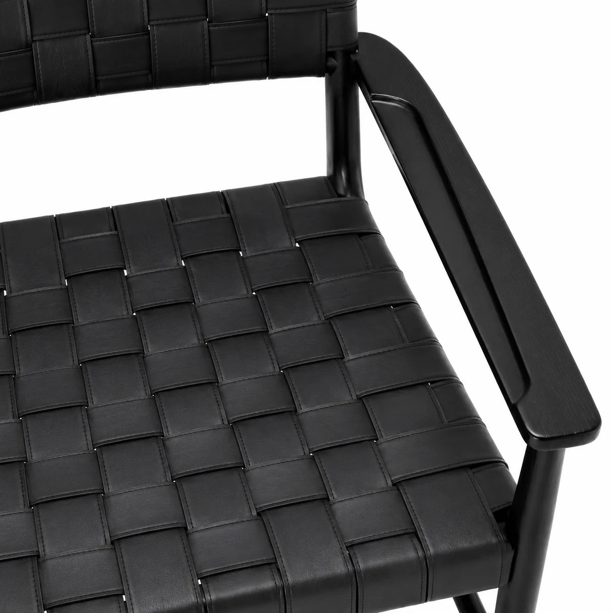 Woven Leather Lounge Chair Tiberio