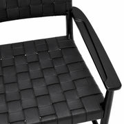 Woven Leather Lounge Chair Tiberio