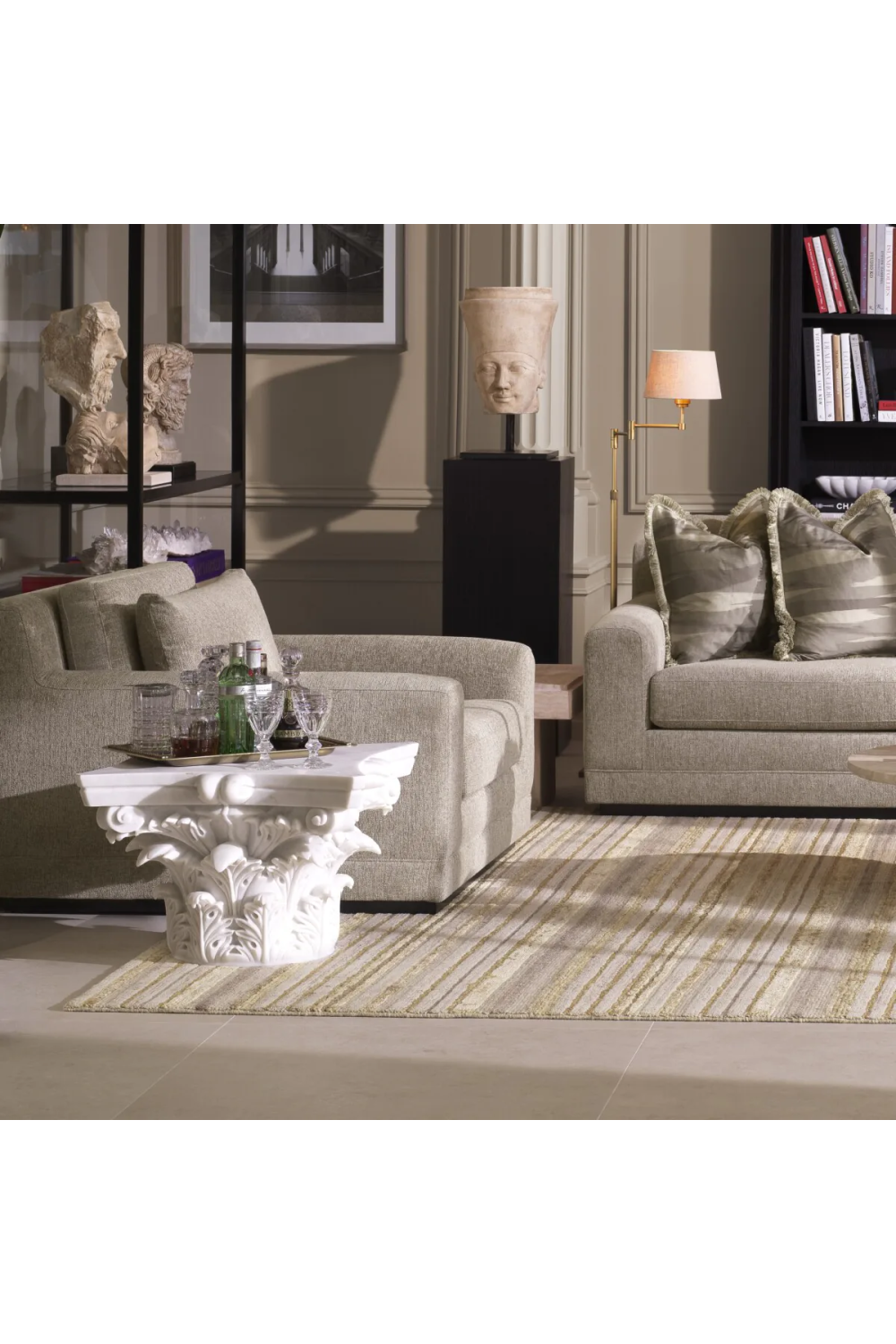 White Marble Coffee Table Acanthus | Eichholtz Miami