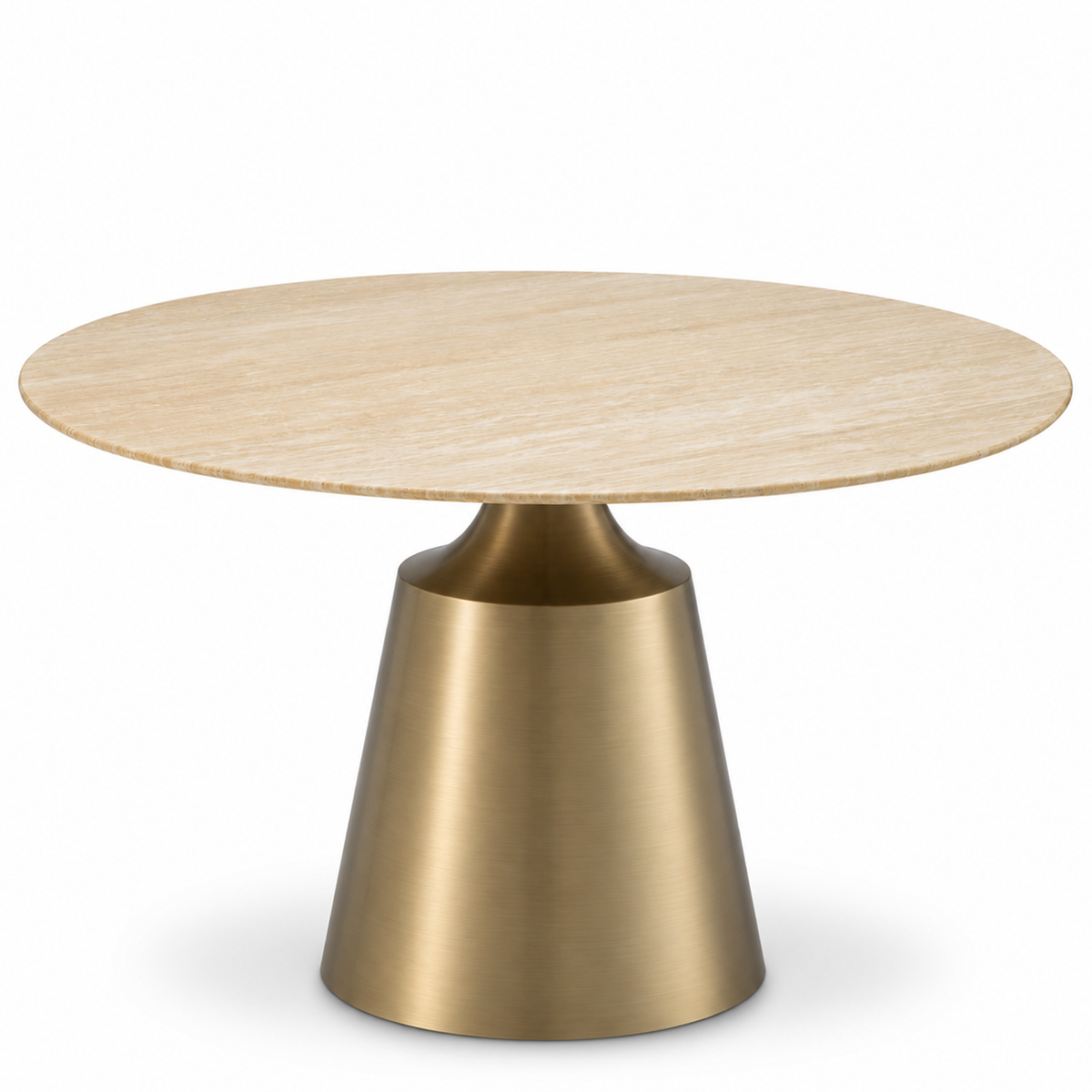 Round Pedestal Dining Table Nathan | Travertine