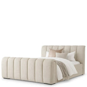 Beige Upholstered Bed Frame Kayden