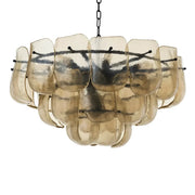 Thick Glass Metal Chandelier Gustave