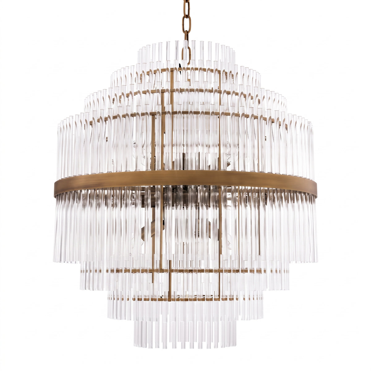 Glass Tiered Chandelier East
