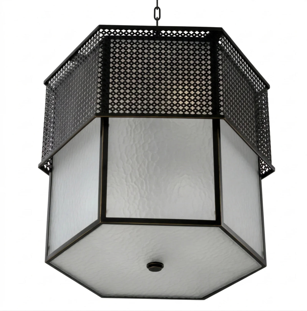 Bronze Frosted Glass Chandelier Minerva