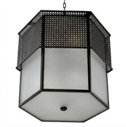 Bronze Frosted Glass Chandelier Minerva