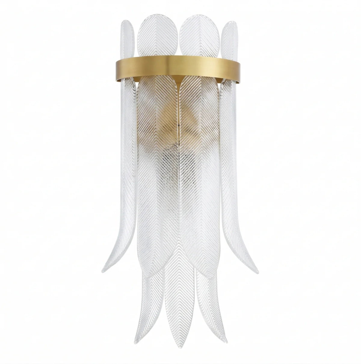 Brass Feather Wall Lamp Erika