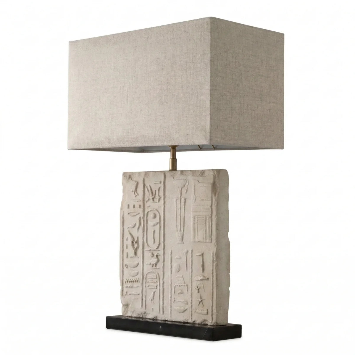 Carved Marble Table Lamp Hathor
