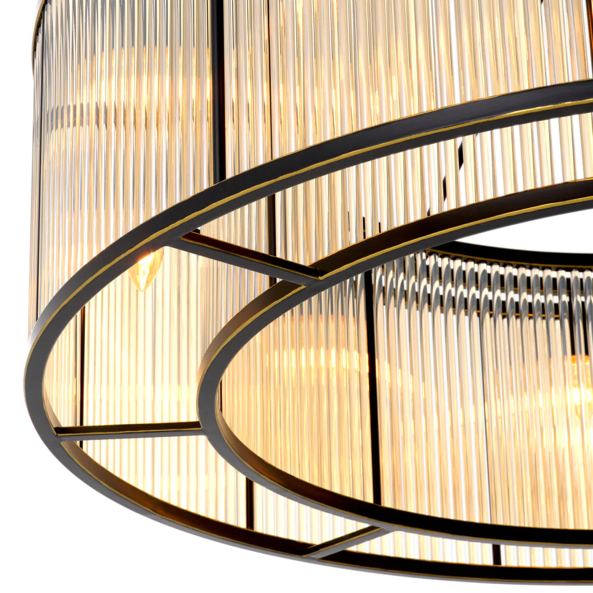 Glass Drum Ceiling Lamp Bernardi