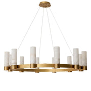 Alabaster Cylinders Chandelier Castro