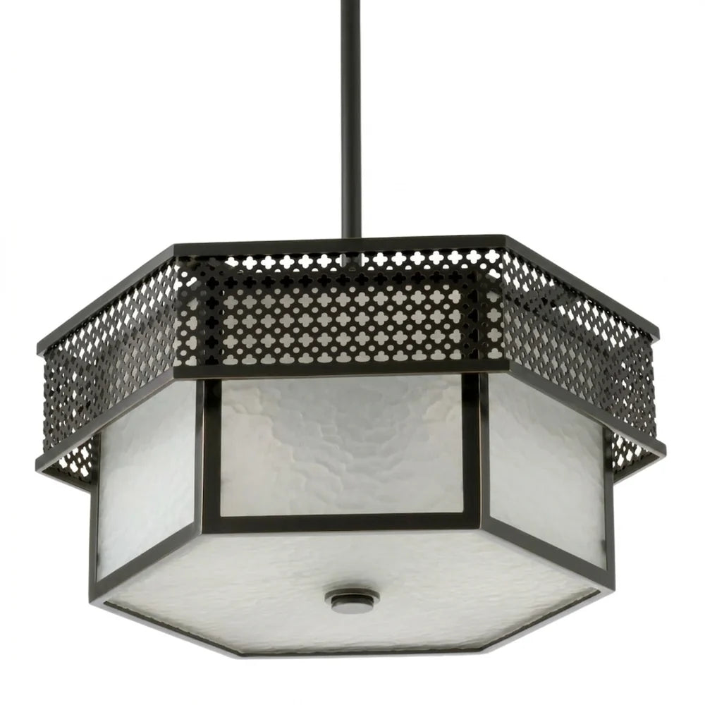 Bronze Frosted Ceiling Lamp Minerva