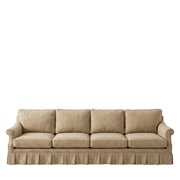 Red Velvet Frilled Sofa Verplanck