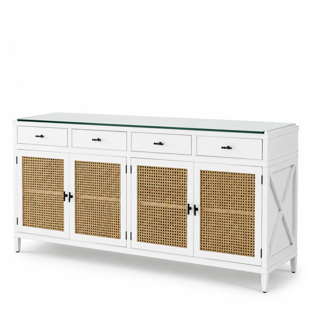 Natural Cane 4-Door Dresser Bahamas