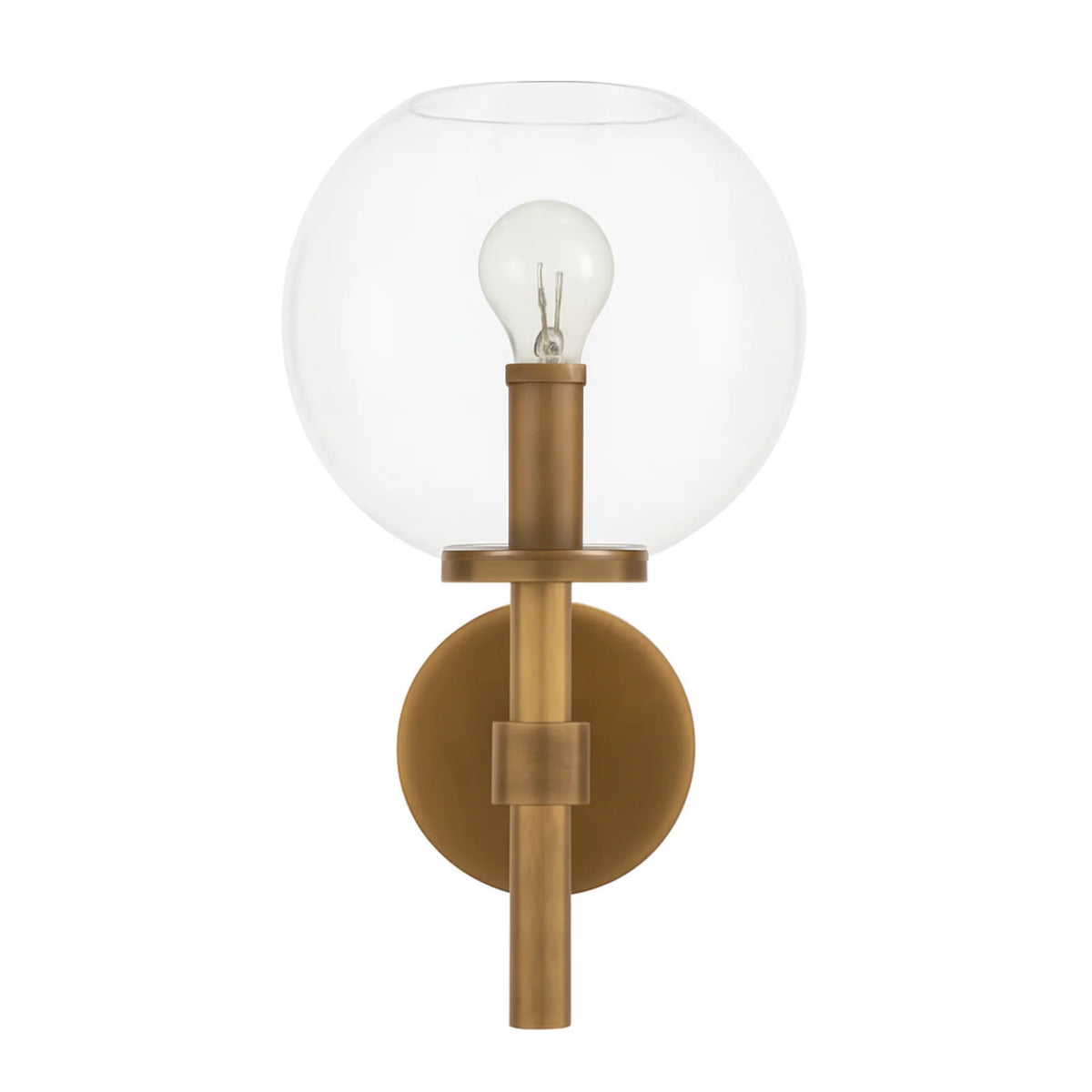 Brass Globe Wall Lamp Jade