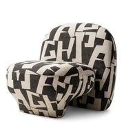 Upholstered Black Accent Chair Lugo