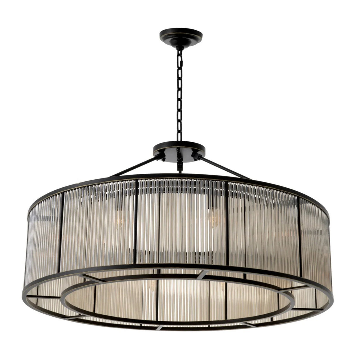 Glass Drum Ceiling Lamp Bernardi