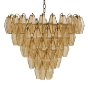 Diamond Amber Glass Chandelier Benini