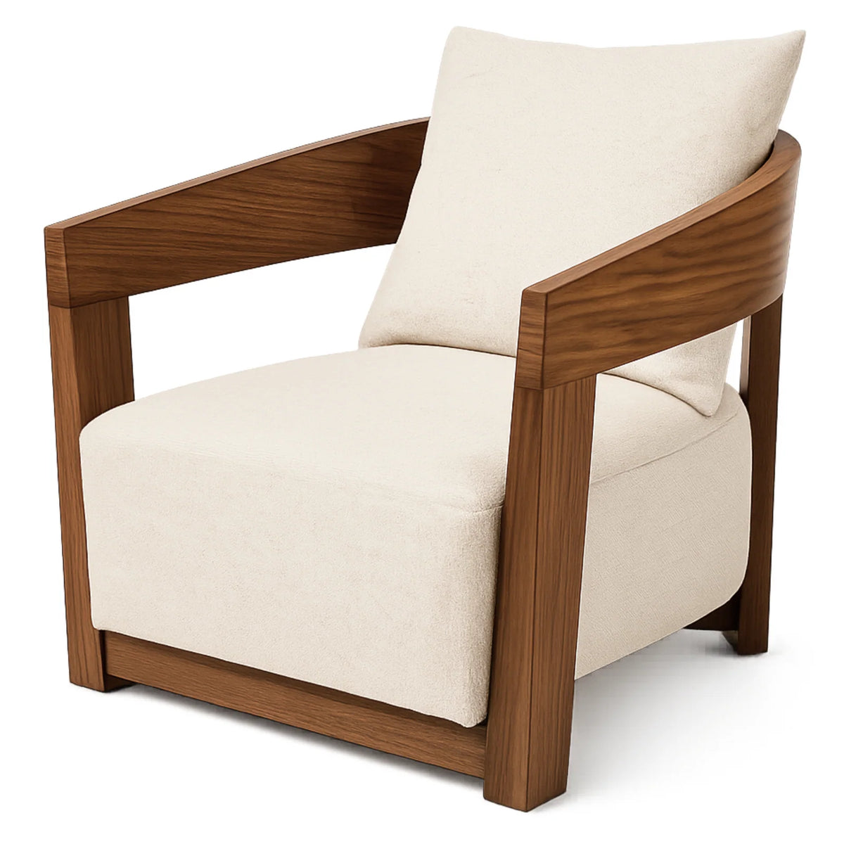 Wooden Frame Armchair Rubautelli